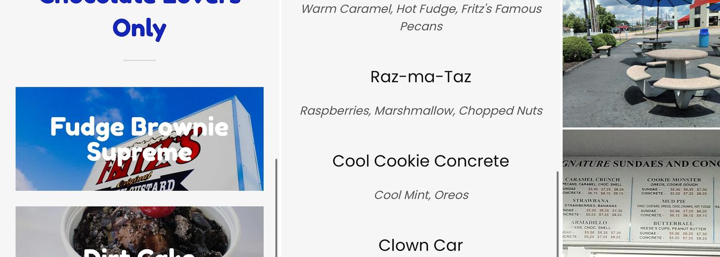 Fritz's Frozen Custard Menu