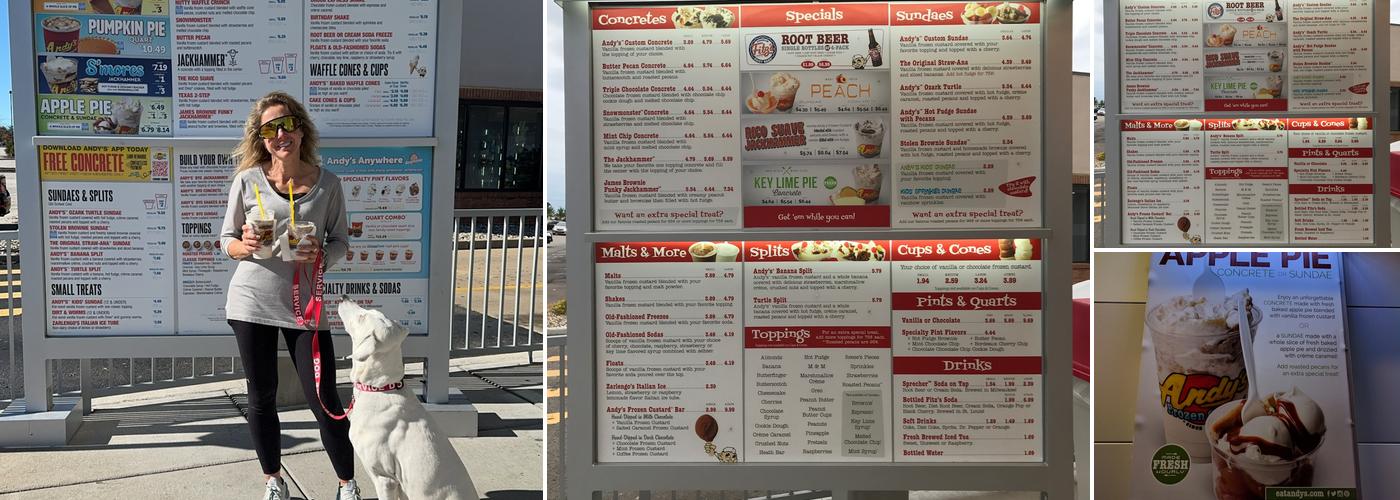 Andy's Frozen Custard Menu