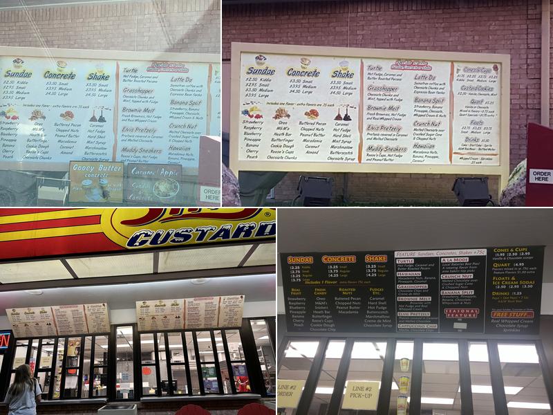 Silky's Frozen Custard Menu