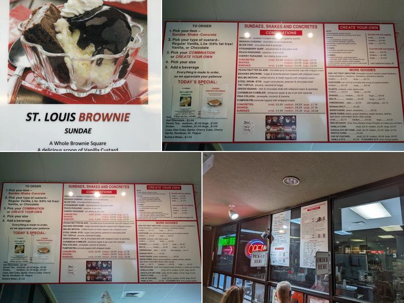 St. Louis Frozen Custard Factory Menu