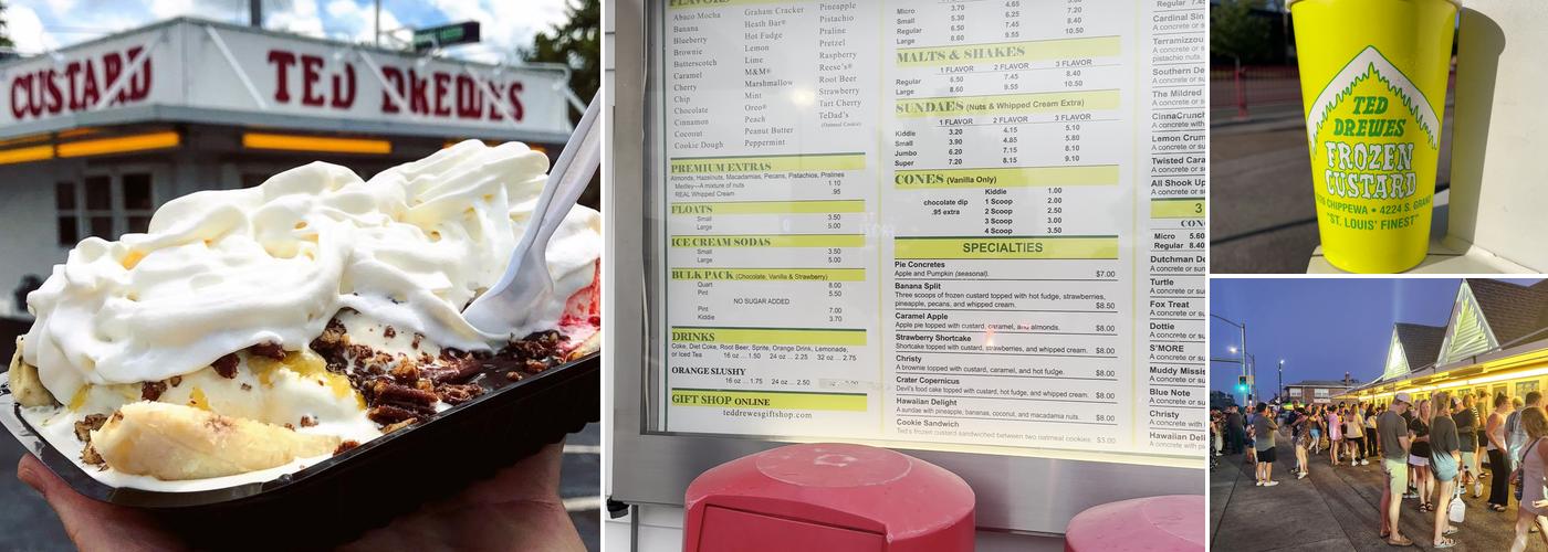 Ted Drewes Frozen Custard Menu