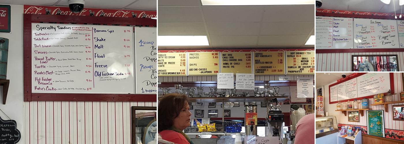 Mr B's Ice Cream Parlor Menu