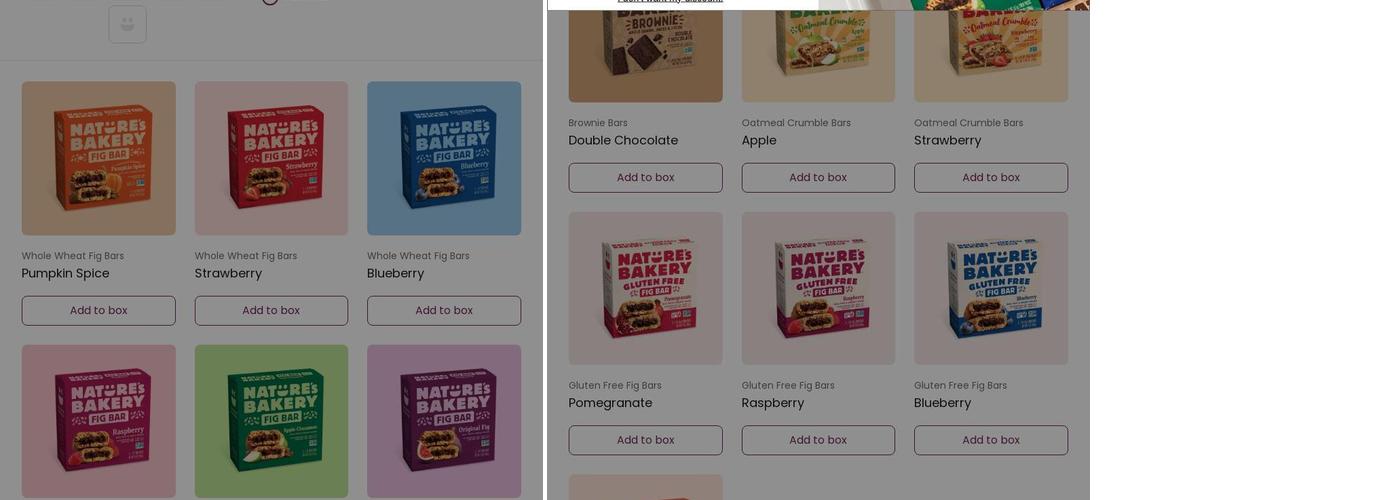 Nature's Bakery Menu