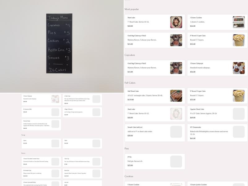 DōCakes Menu