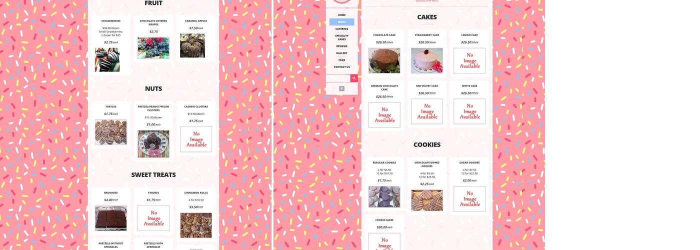 Classy Chocolate Menu