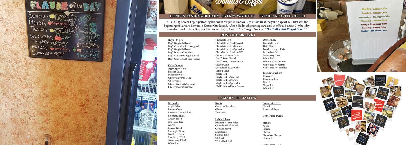 LaMar's Donuts and Coffee Menu