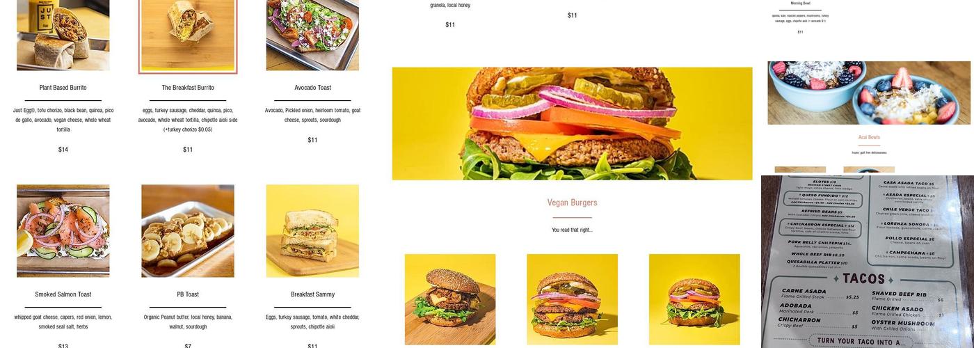 Casa Asada Taqueria y Cervecería Menu