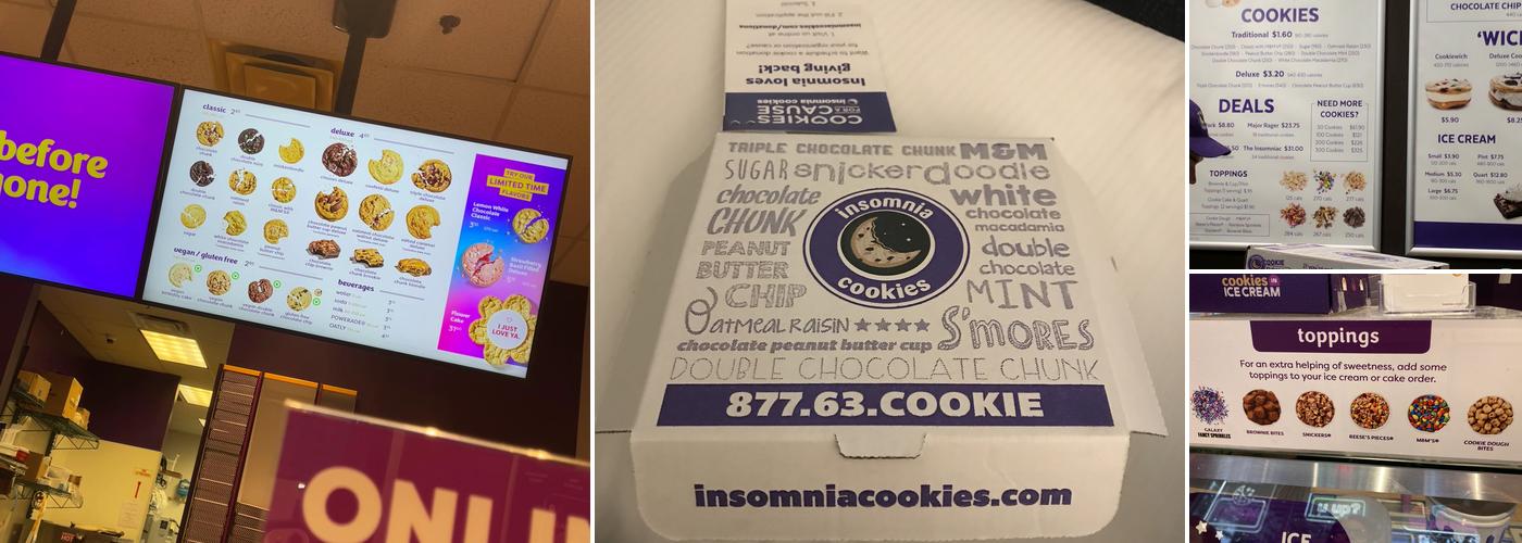Insomnia Cookies Menu