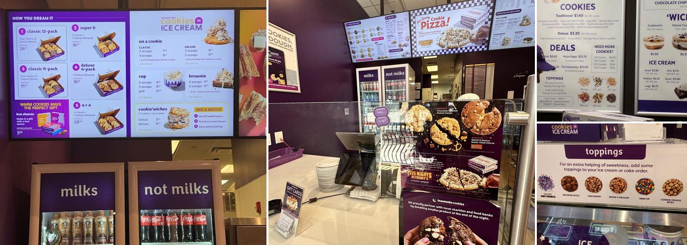 Insomnia Cookies Menu