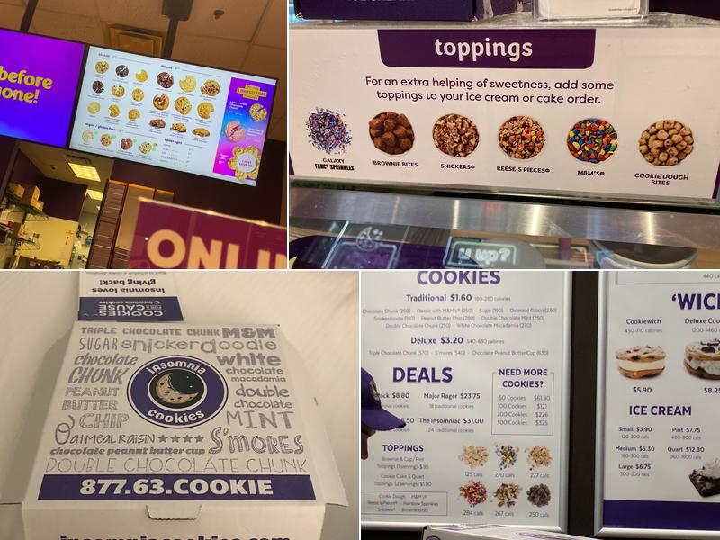 Insomnia Cookies Menu