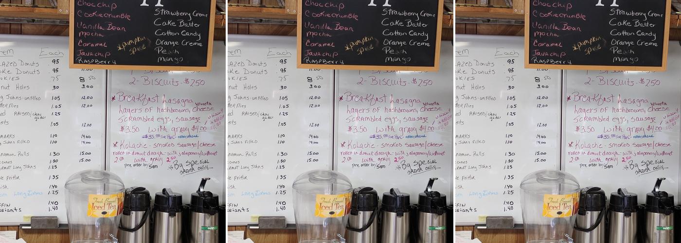 Sweet Al's Donut Shoppe Menu