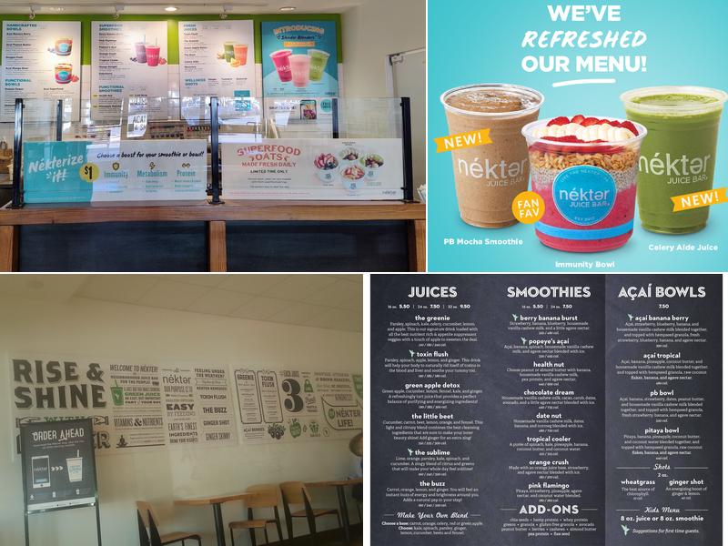 Nekter Juice Bar Menu