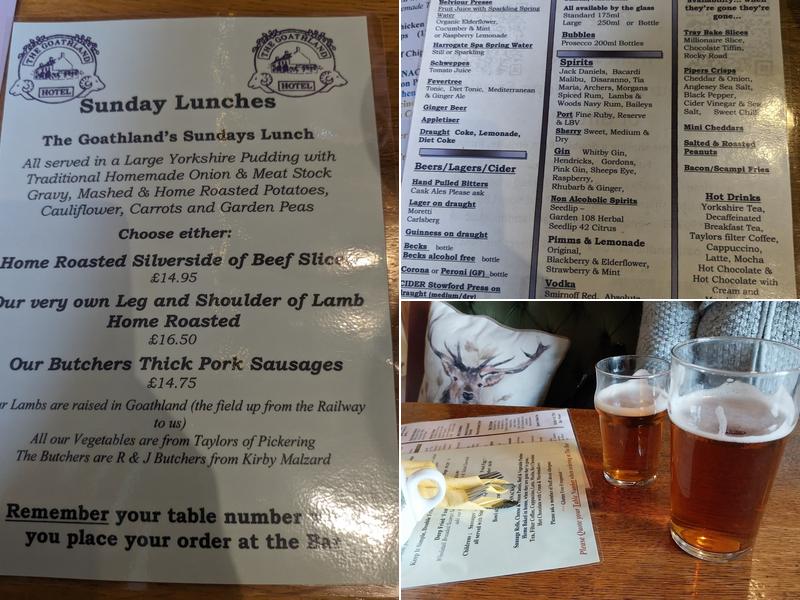 Aidensfield Arms Menu