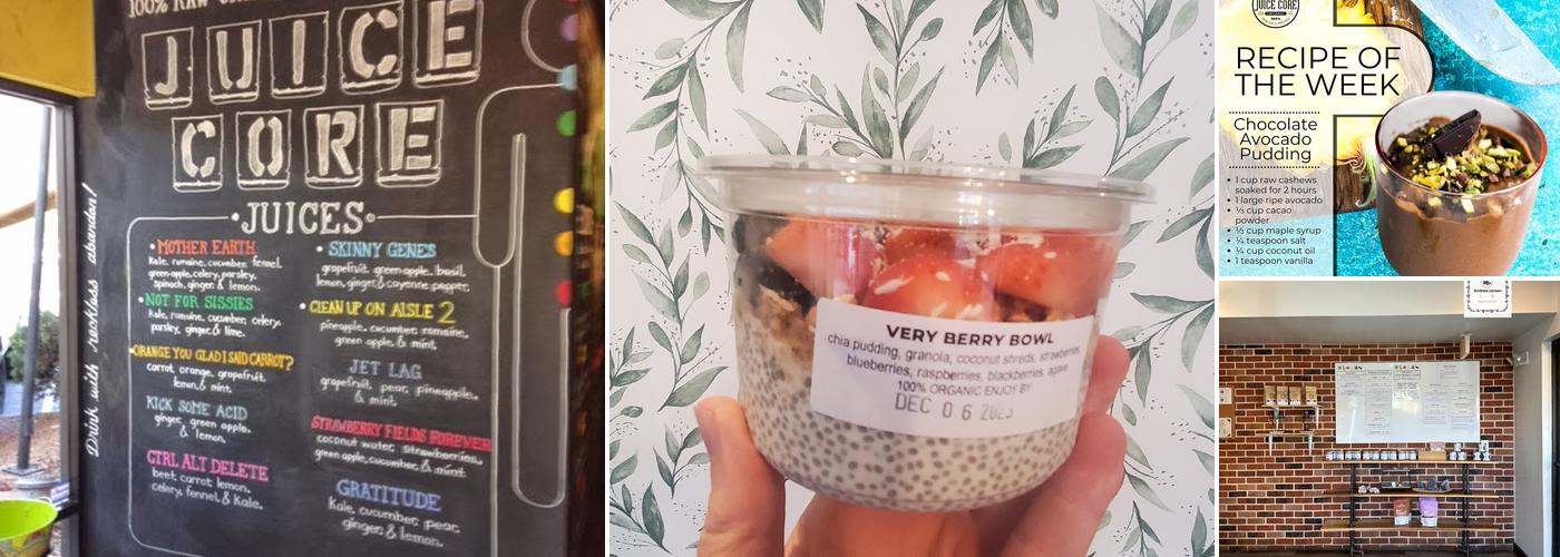 Juice Core Organic Menu