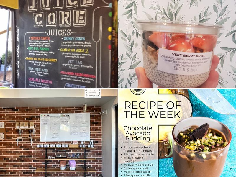 Juice Core Organic Menu