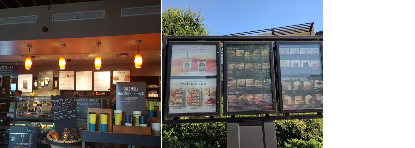 Starbucks Coffee Company Menu