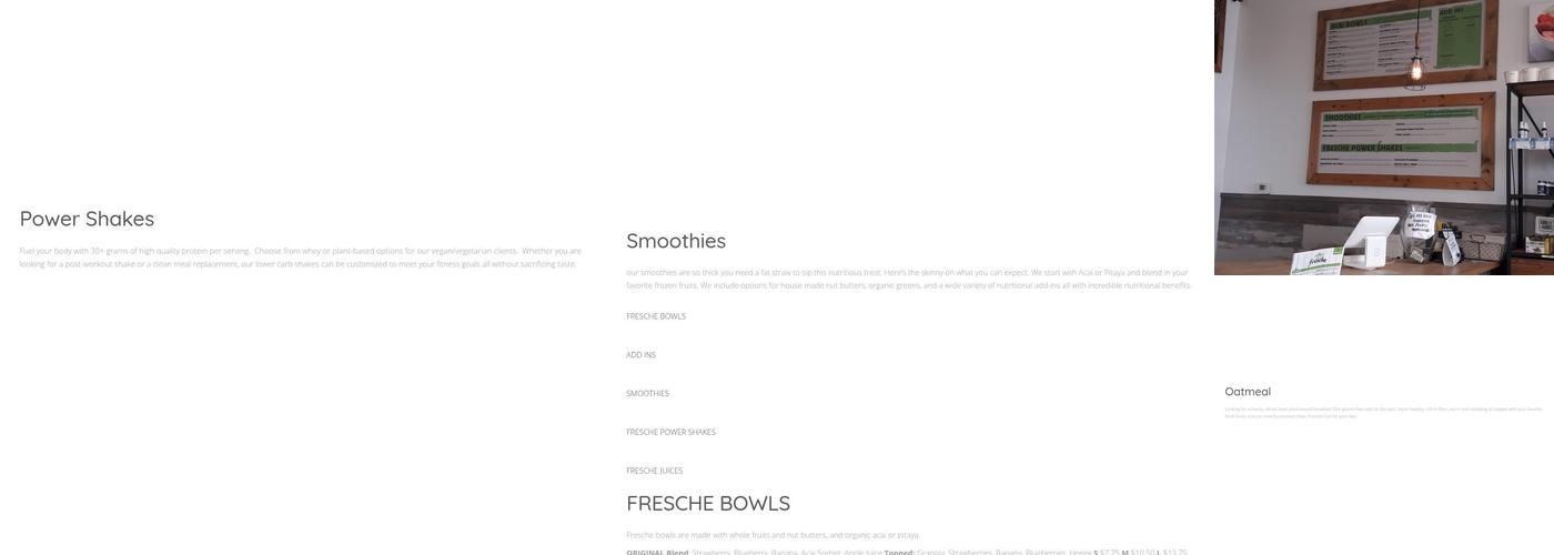 Genuine Fresche - Gilbert Menu