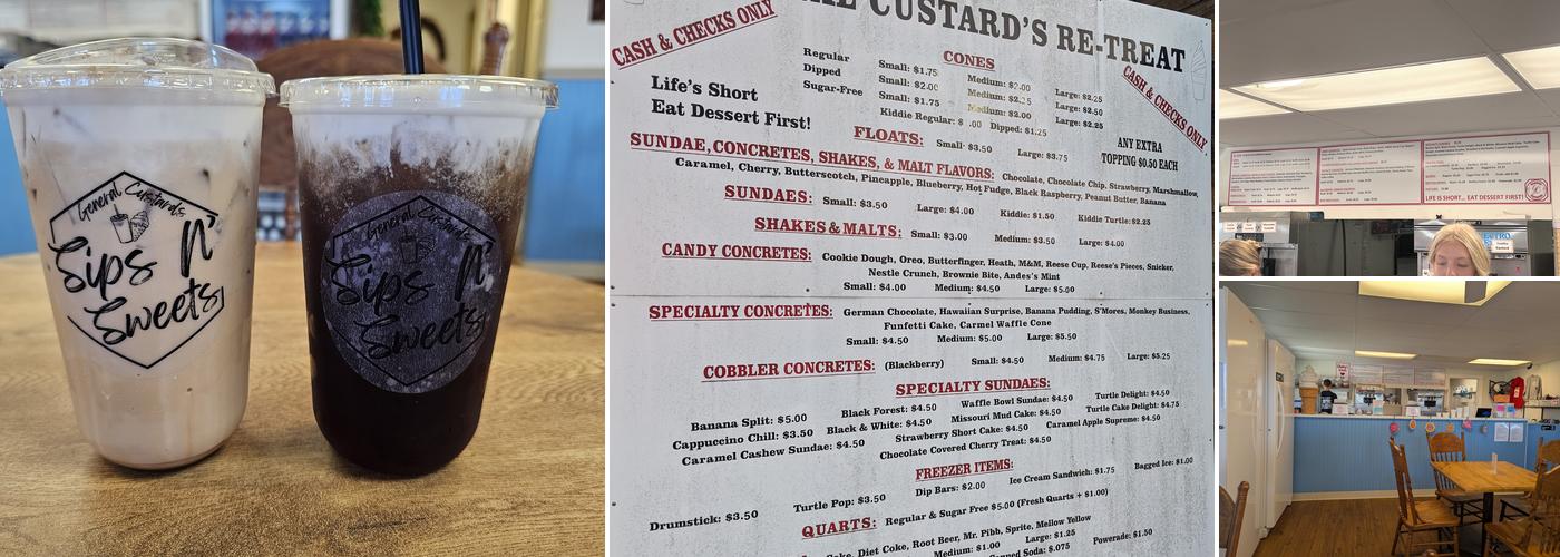 General Custard's Re-Treat Menu