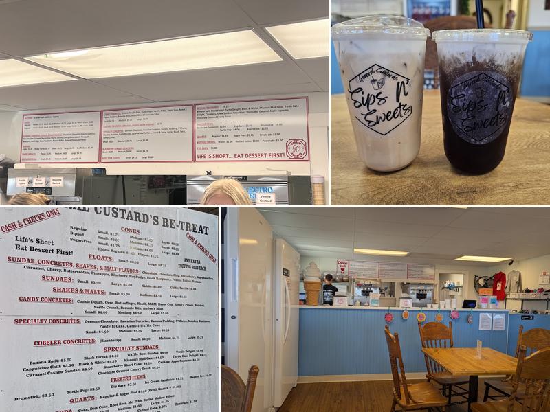 General Custard's Re-Treat Menu