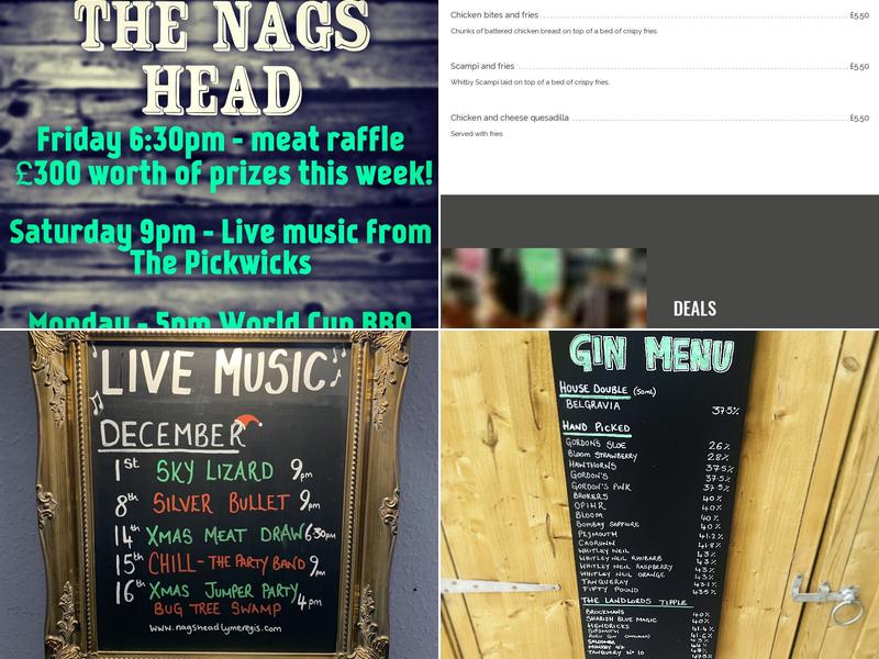 The Nags Head Menu