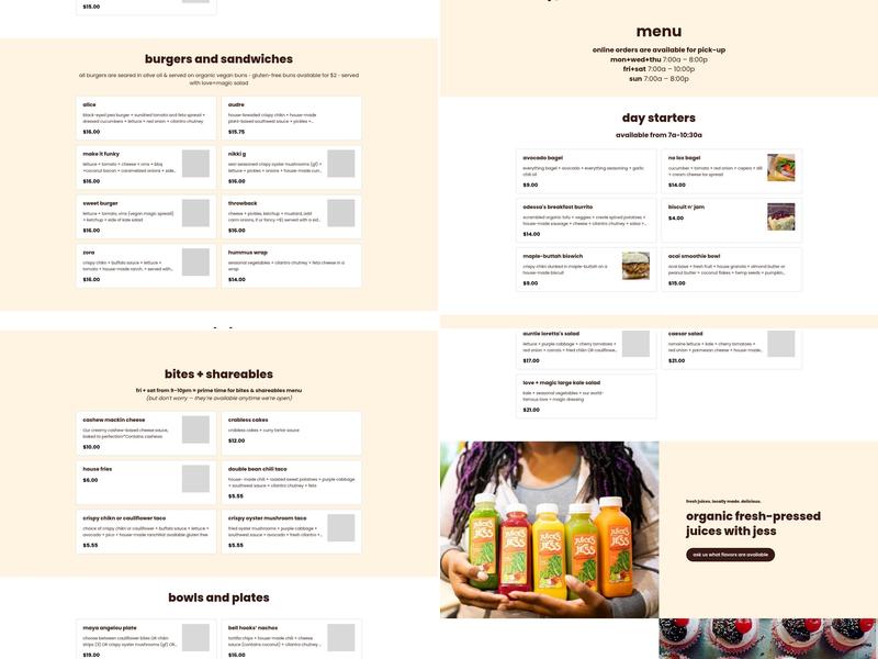 SweetArt Bakeshop + Café Menu