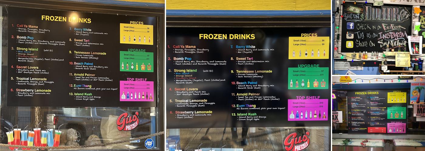 The Island Menu