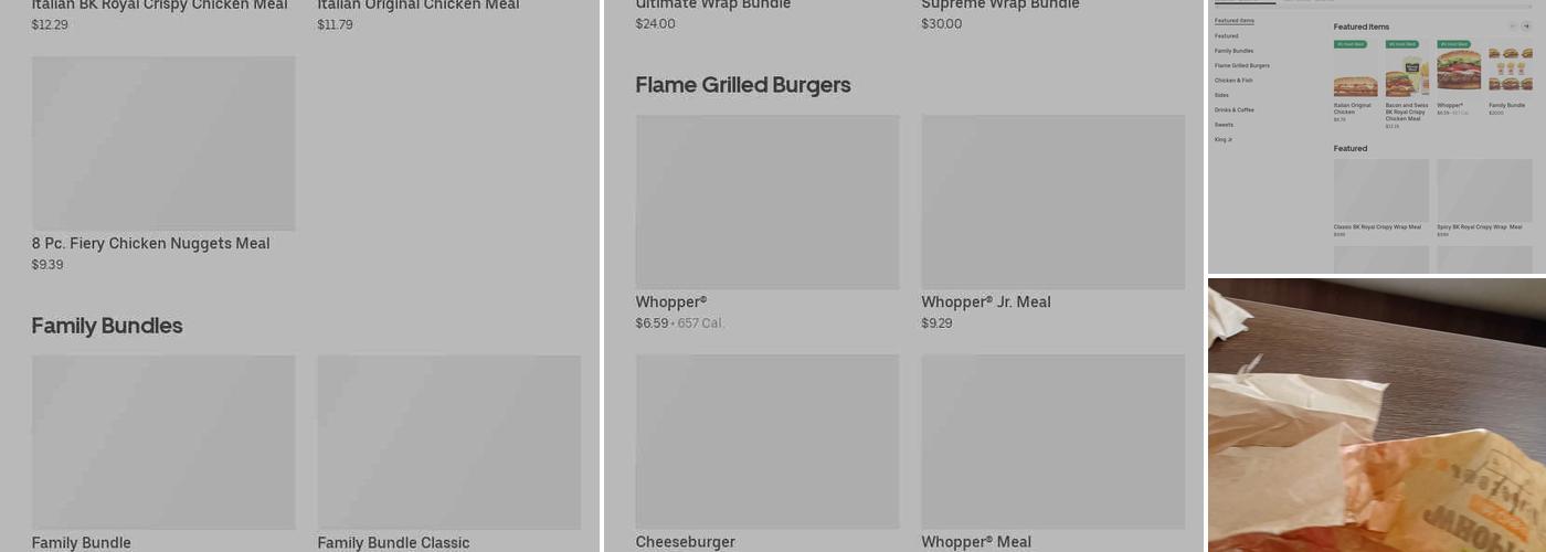 Burger King Menu