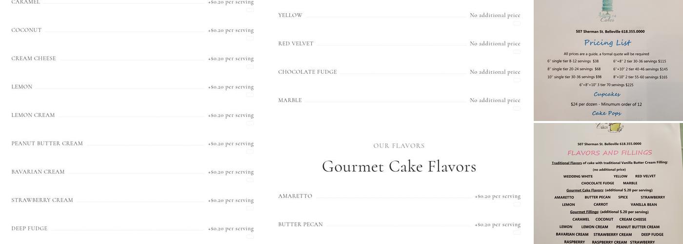 Highly Favored Bakes Menu