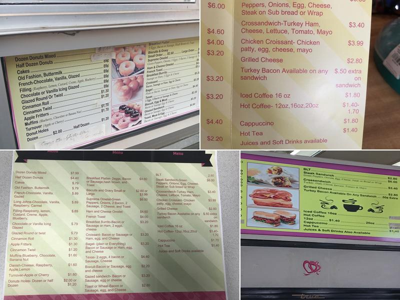 Kelly's Donuts Menu