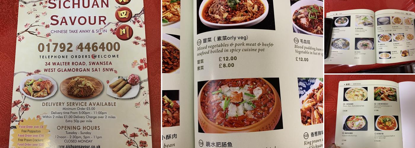 Sichuan Savour Menu