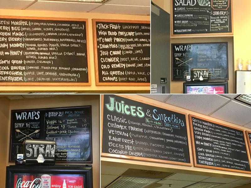 Juiced Up Juice Bar Menu