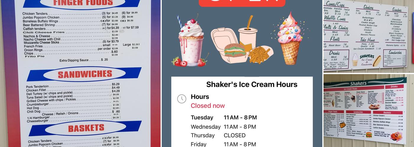 Shakers Menu