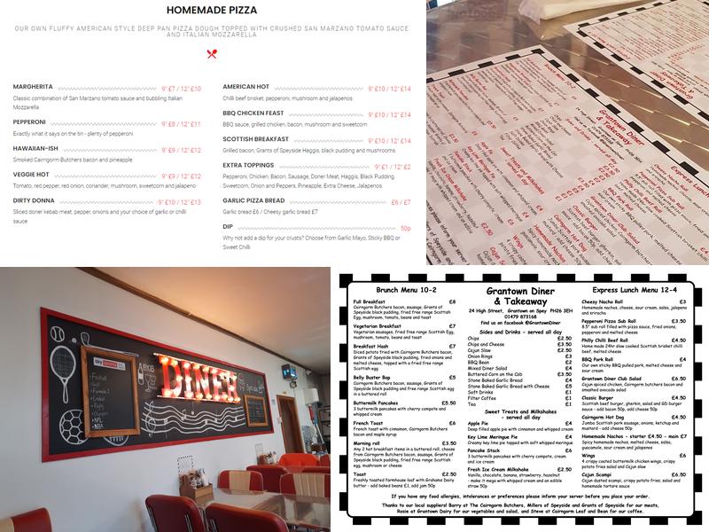 Grantown Diner & Takeaway Menu