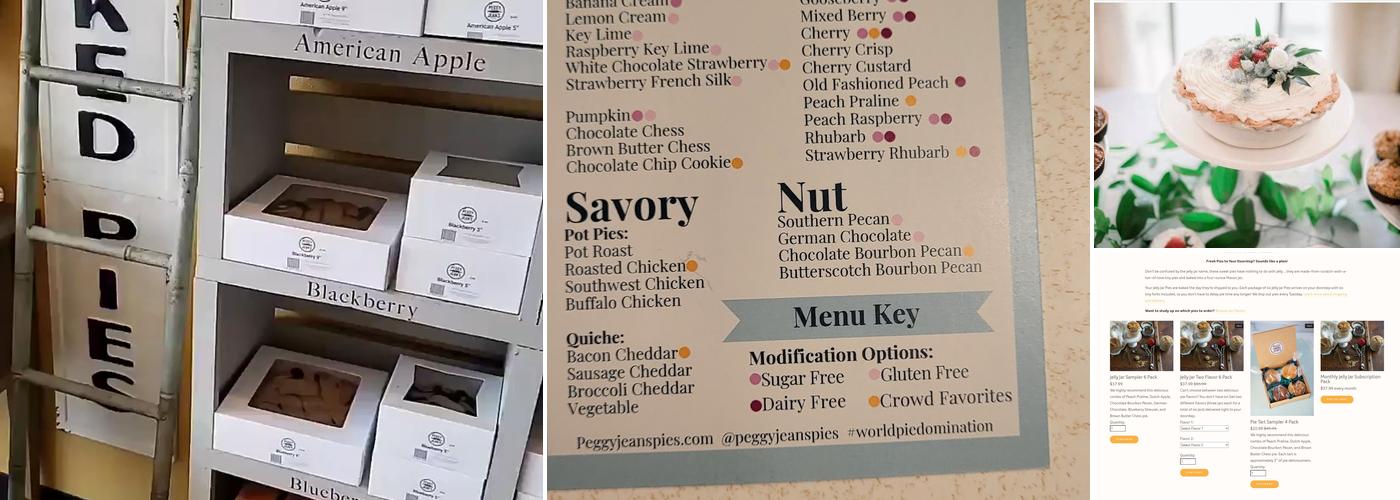 Peggy Jean's Pies Menu