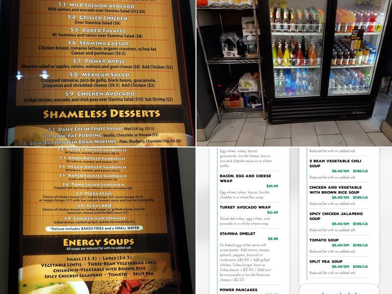 Stamina Grill & Juice Bar Menu