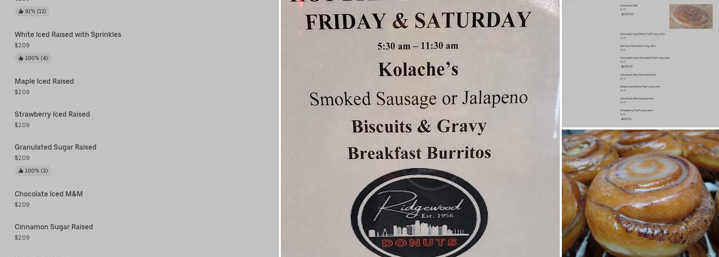 Ridgewood Donuts Menu