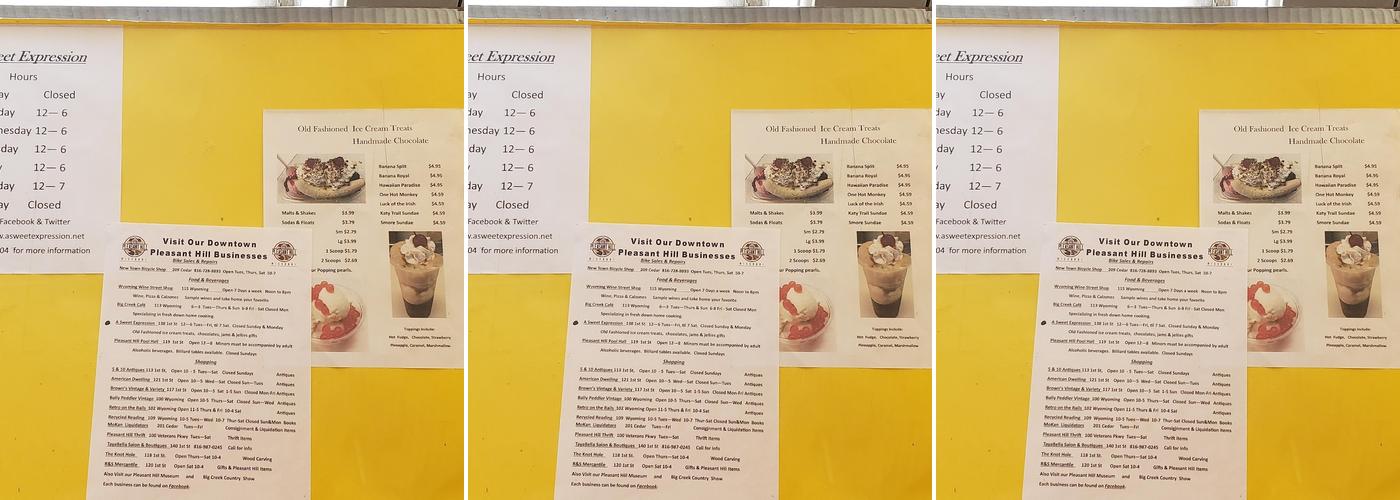 A Sweet Expression Menu