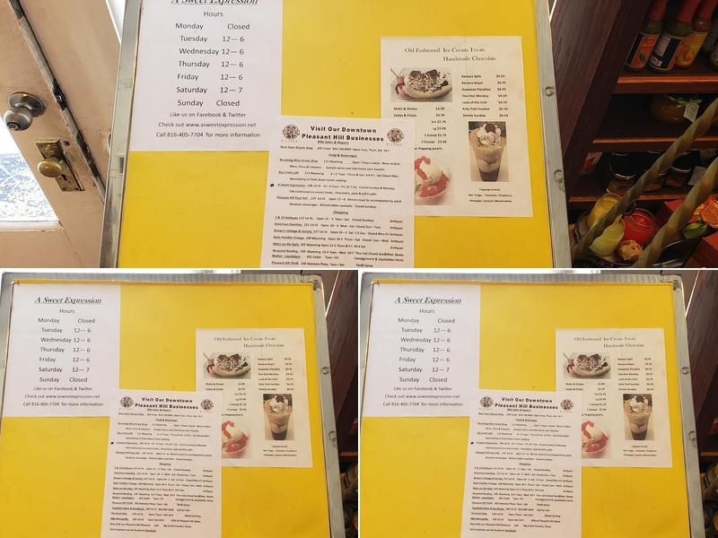 A Sweet Expression Menu