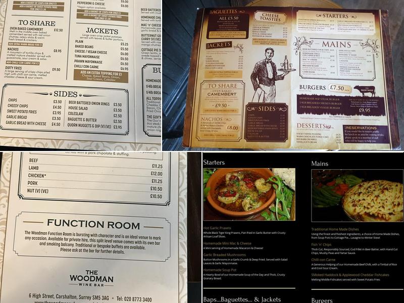 The Woodman Menu