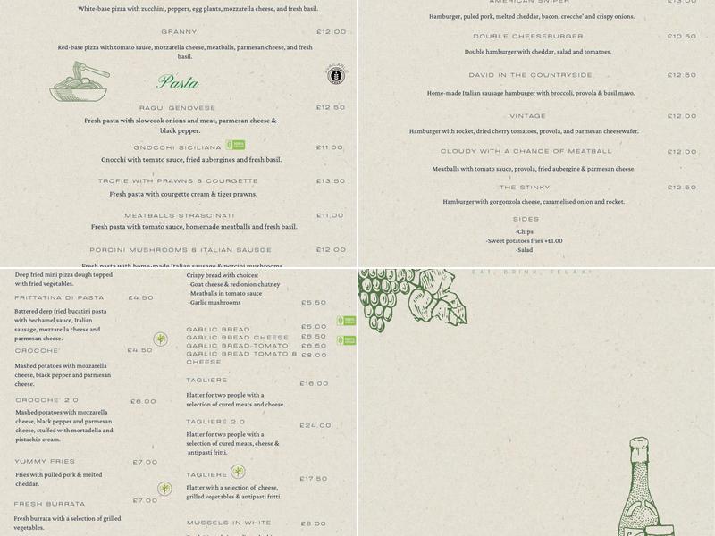 Knowledge Restaurant Menu