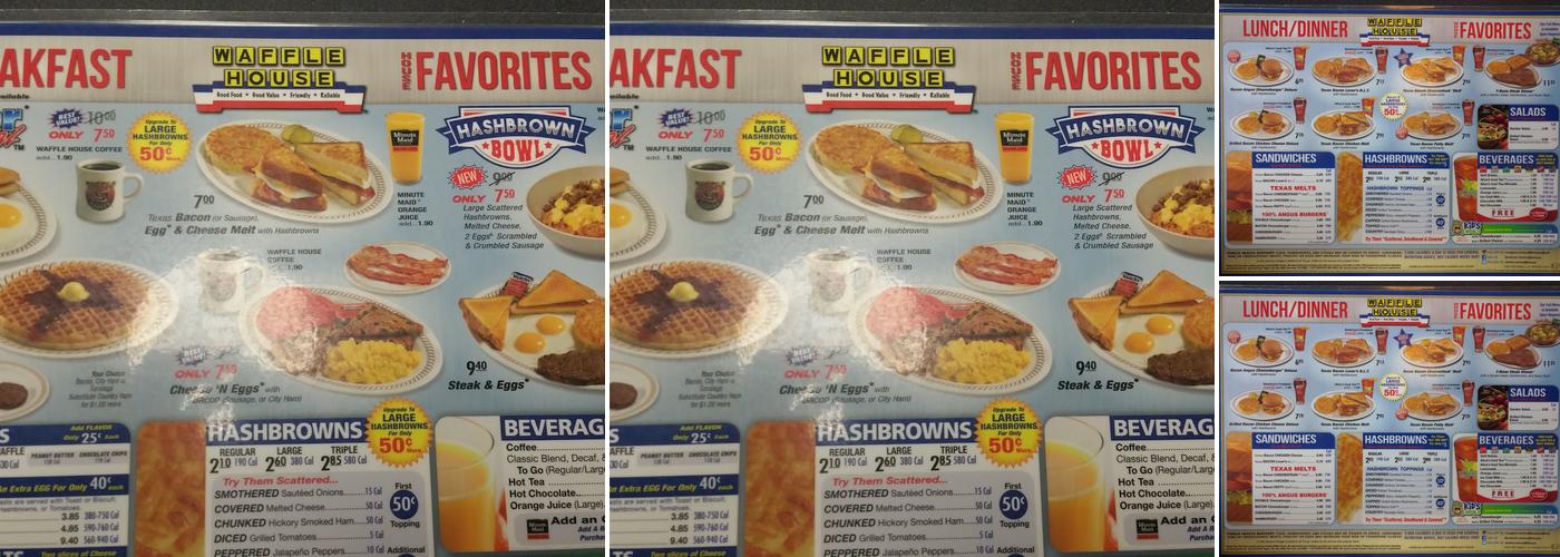 Waffle House Menu