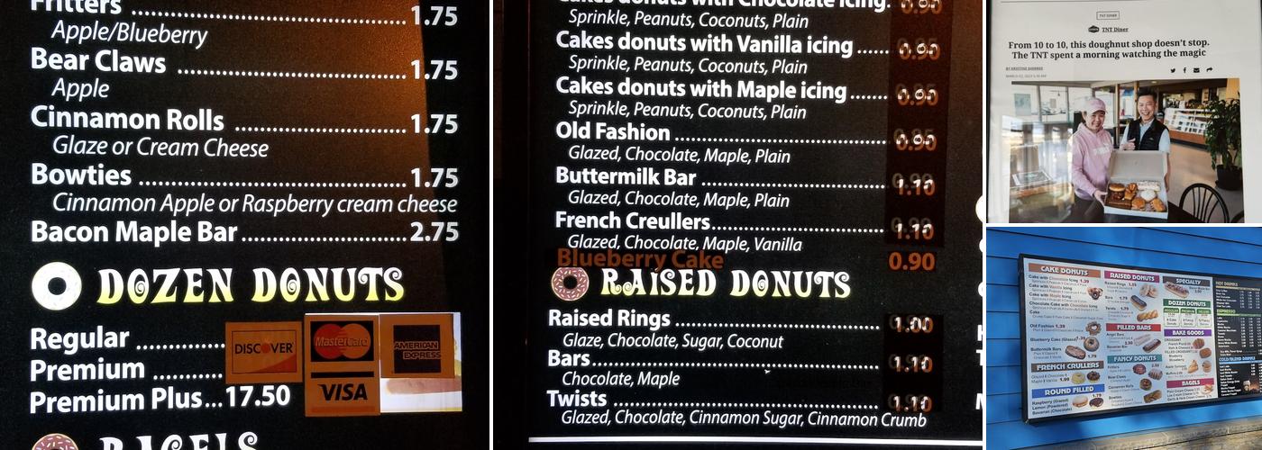 Dockside Donuts Menu