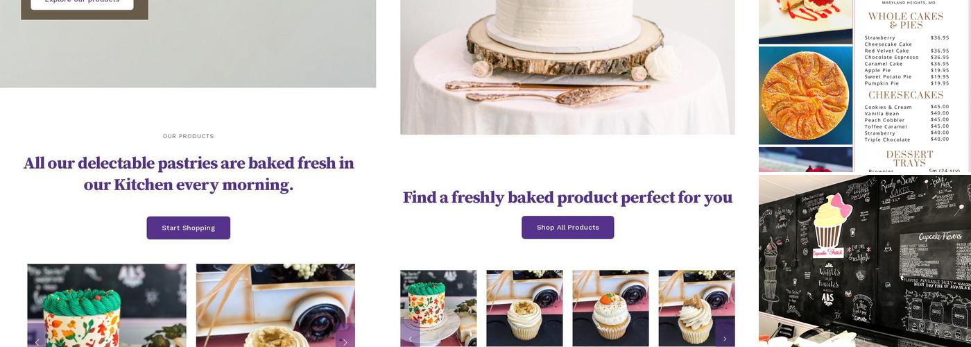 Cupcake Fetish Cafe Menu