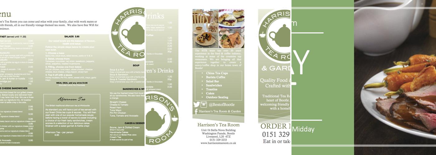 Harrison's Tea Room Menu