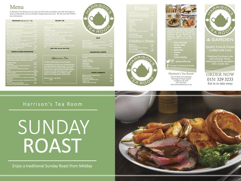 Harrison's Tea Room Menu