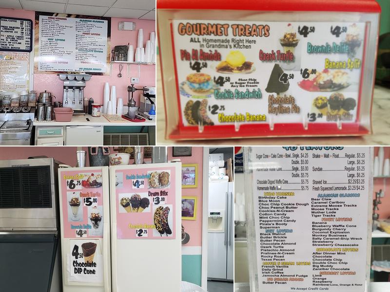 Grandpa's Ice Cream and Pies Menu