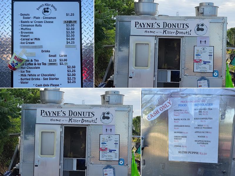 Payne's Donuts Menu