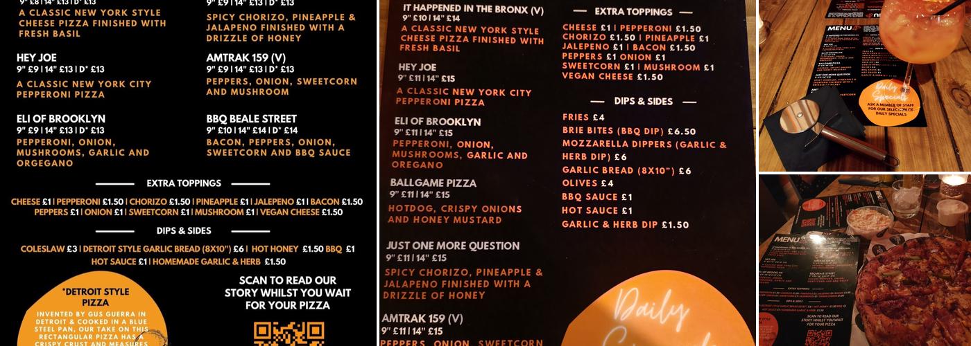 The Pizza Slice Guy Menu