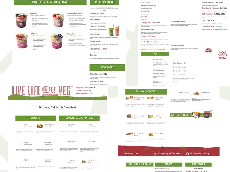 Daily Veg - Pike Creek Menu