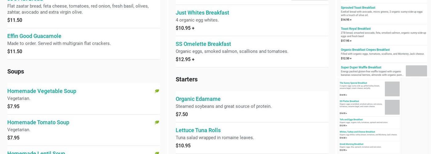 Juice and Java Menu